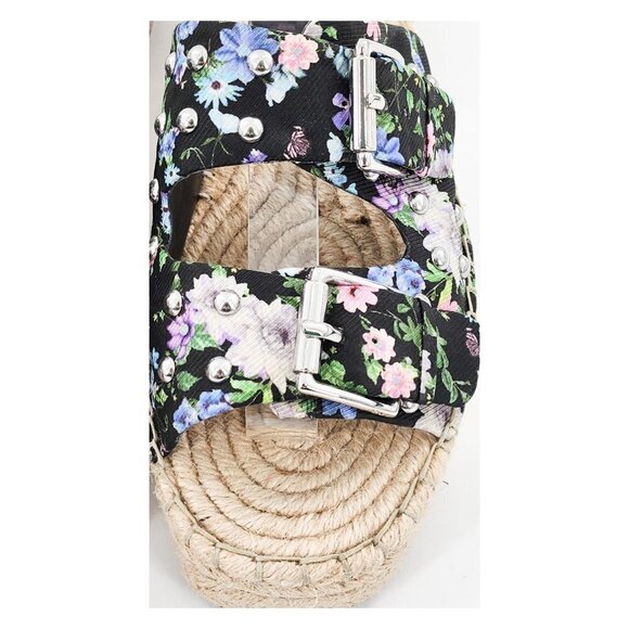 REBECCA MINKOFF Jodi NWOB Floral Studs Platform Espadrille Sandals Slide - Picture 3 of 11